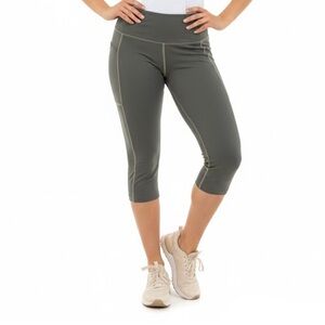 N.Y.L. Sport Athletic Green Leggings (Size: Large)